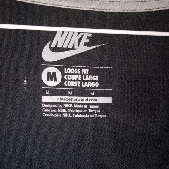 Nike Loose Fit Black Scoop Neck Cuff Sleeve Pullover Medium - Picture 3 of 6